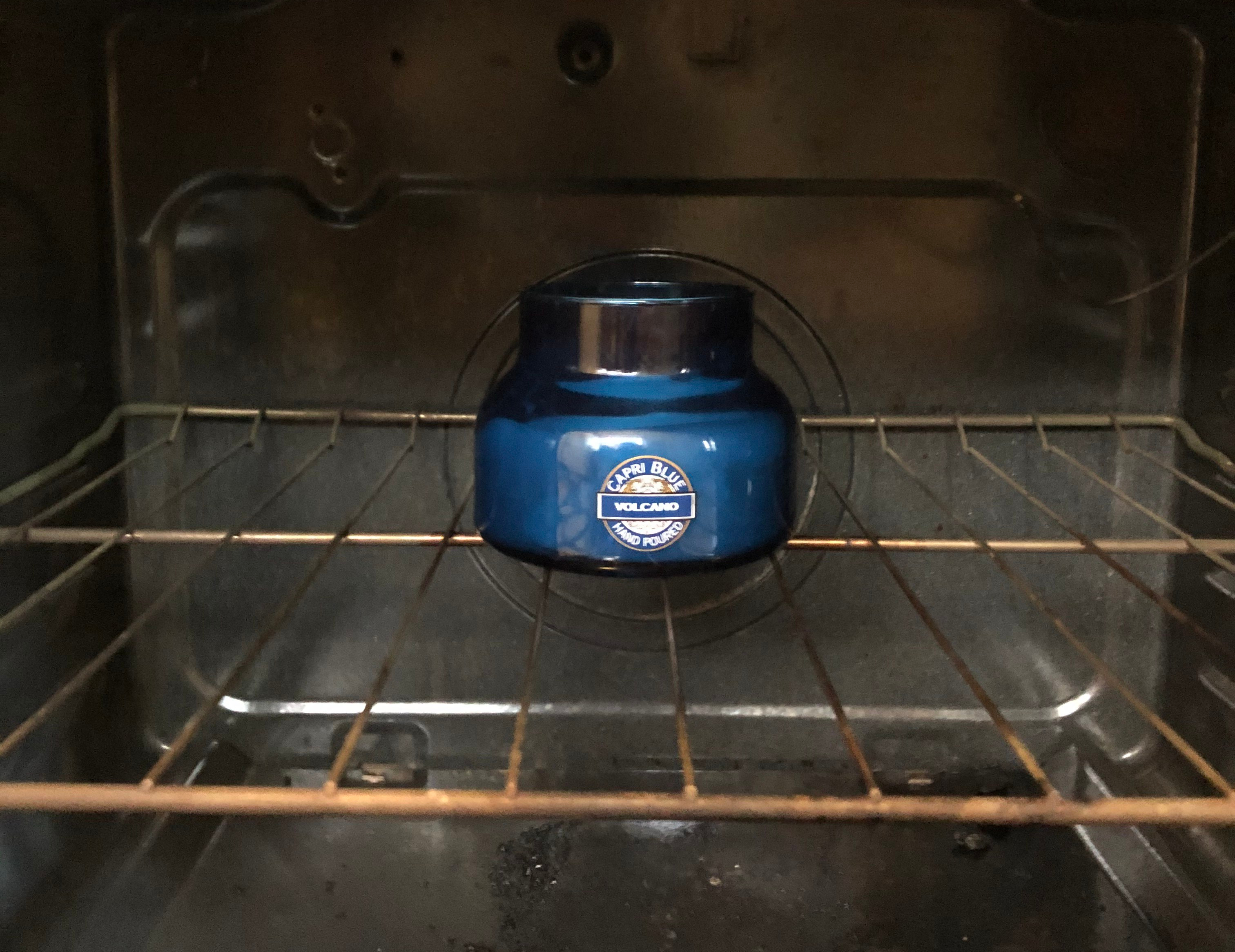 volcano capri blue in oven